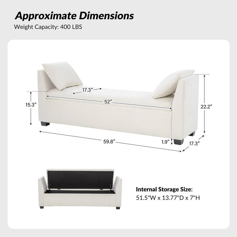 Pascual Storage Bench by HULALA HOME
