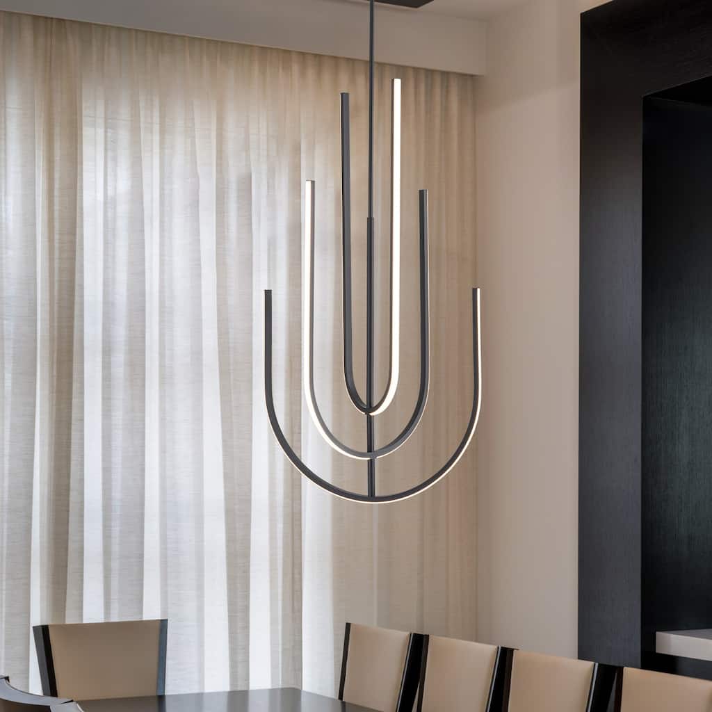 Modern Linear LED Chandelier Kitchen Island Pendant Light - 23.62