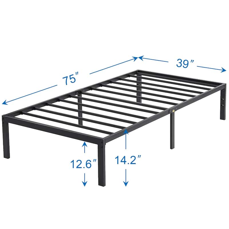 VECELO Kids Bed Frames Queen Size Metal Bed Frames Mattress Foundation(Twin/Full/Queen/King 4 Options)