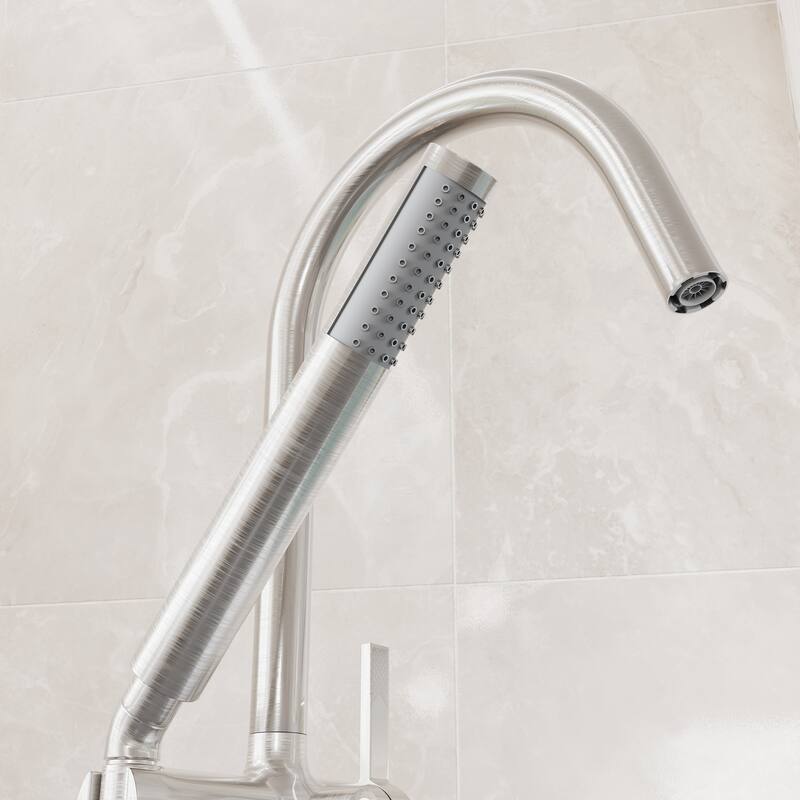 Eviva Modem Single-Handle Freestanding Tub Faucet with Hand Shower