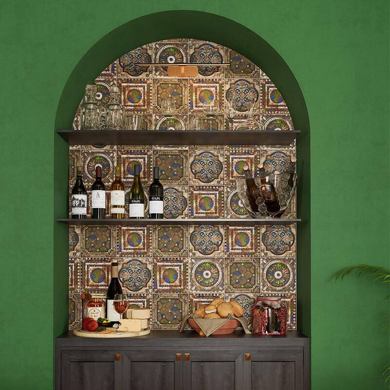 Merola Tile Ritz Anticatto Color 7-7/8" x 7-7/8" Ceramic Wall Tile