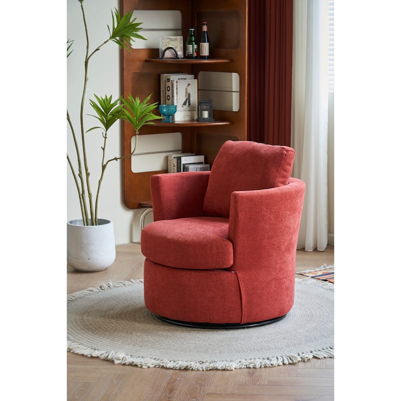 29.5" Polyester Swivel Arm Chair