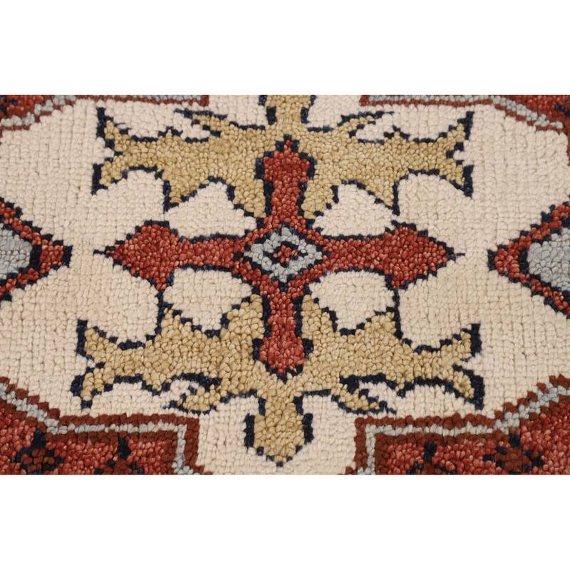 Tabriz Indian Area Rug Handmade Traditional Orange Wool Carpet - 7'11"x 10'1"