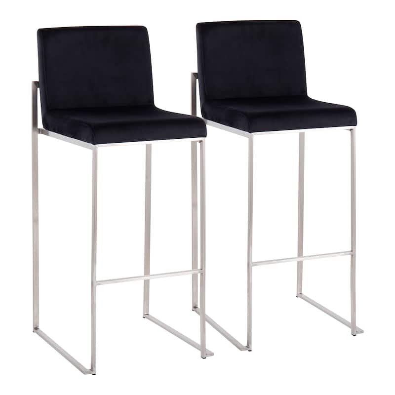 Silver Orchid Forrest High Back Bar Stool - Set of 2