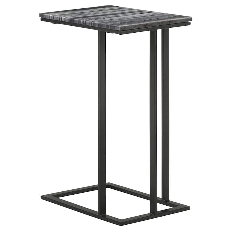 Vicente Marble Top C-Shaped Sofa Side Table