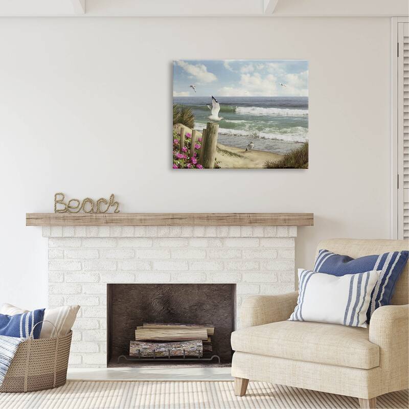Stupell Endless Seas Beach Seagulls Canvas Wall Art by Alan Giana