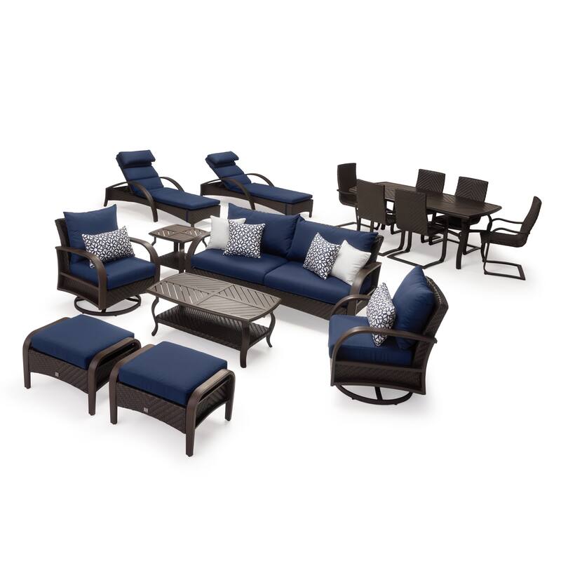 Barcelo 16 Piece Sunbrella Outdoor Patio Estate Collection