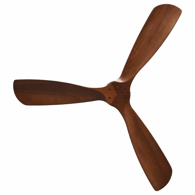 52" Modern Brushed Nickel Finish Ceiling Fan with Remote Control - 26" L x 6+.5" x 52" D