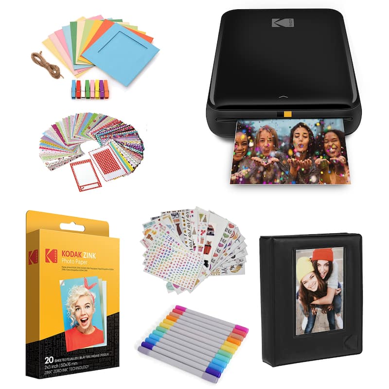 Kodak Step Mobile Instant Photo Printer 2x3" & Photo Paper Starter Bundle for iOS & Android