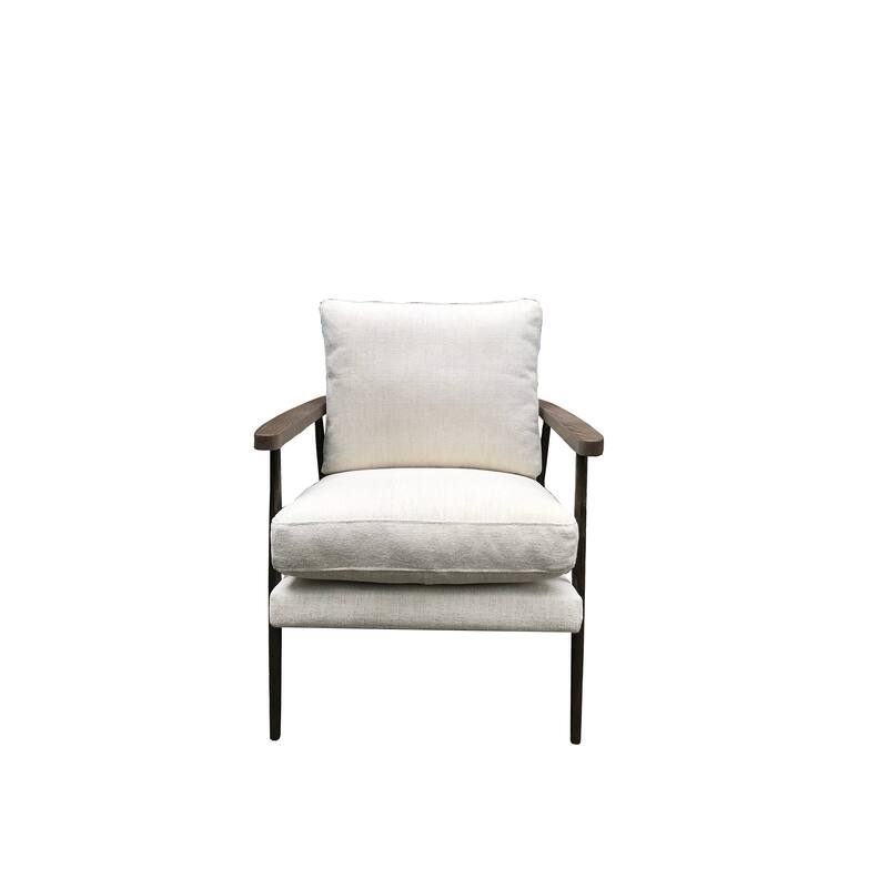 Steinbeck Oak Accent Chair, Alabaster