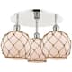 Option Polished Nickel / White Glass with Brown Rope