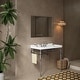 preview thumbnail 13 of 46, 24 inch Stainless Steel Freestanding Bathroom Vanity Set with Integrated Ceramic Sink