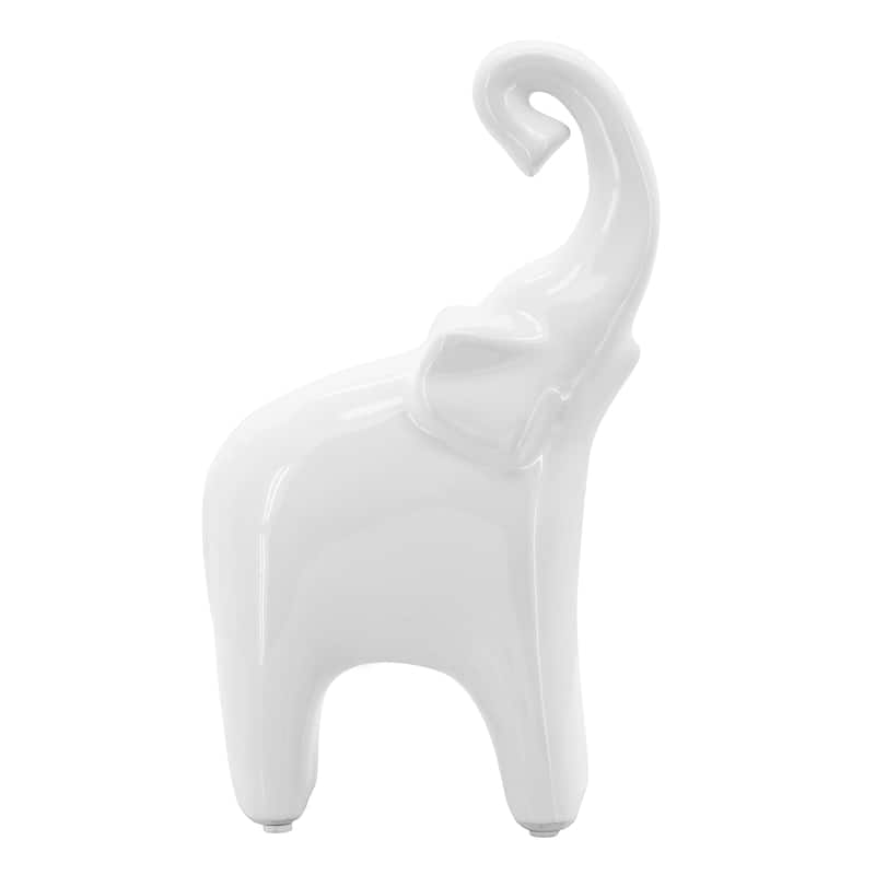 Sagebrook Home Ceramic Elephant Figurine - 6" x 3" x 11"
