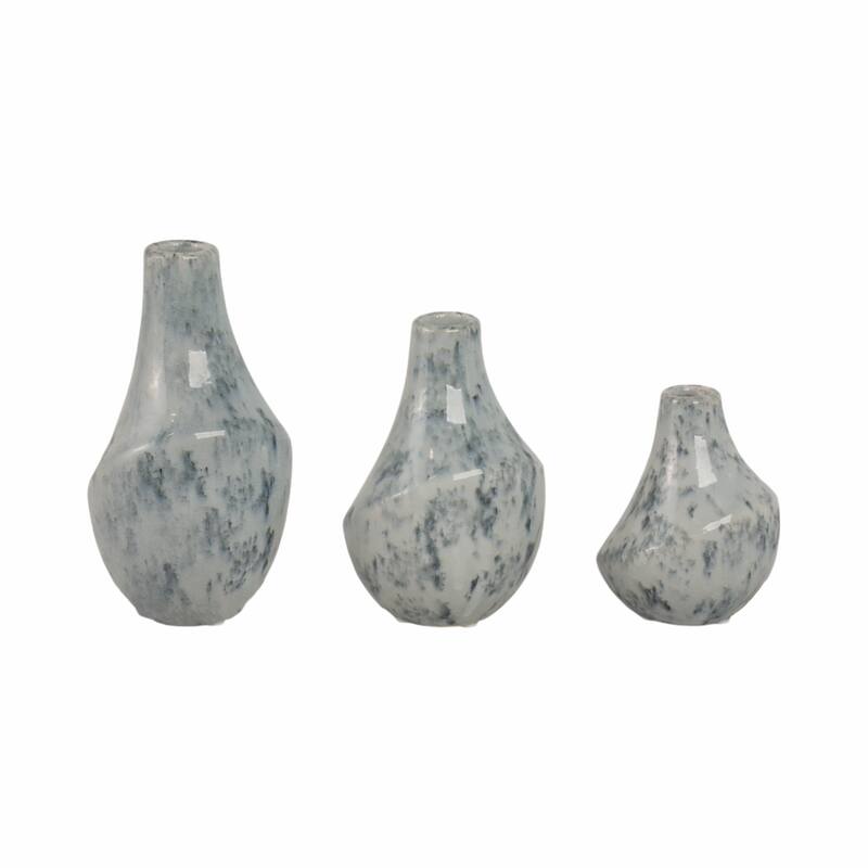 Stoneware Decorative Vases Sleek Silhouettes Modern Glam (Set of 3)