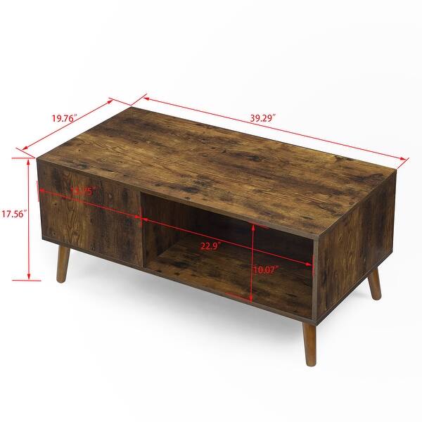 Coffee Table with Open Storage Shelf - Bed Bath & Beyond - 38259192