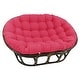 preview thumbnail 15 of 21, 65-inch by 48-inch Solid Twill Double Papasan Cushion (Cushion Only) Berry Berry