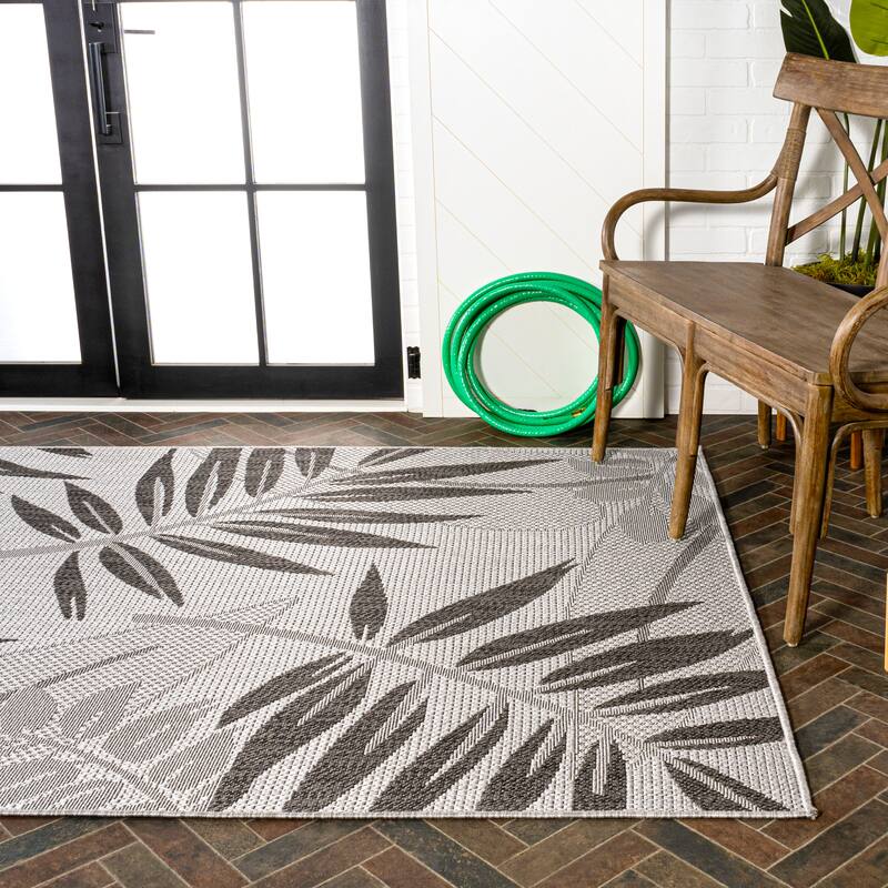 JONATHAN Y Bahamas Tropical Palm Leaf Indoor/Outdoor Area Rug