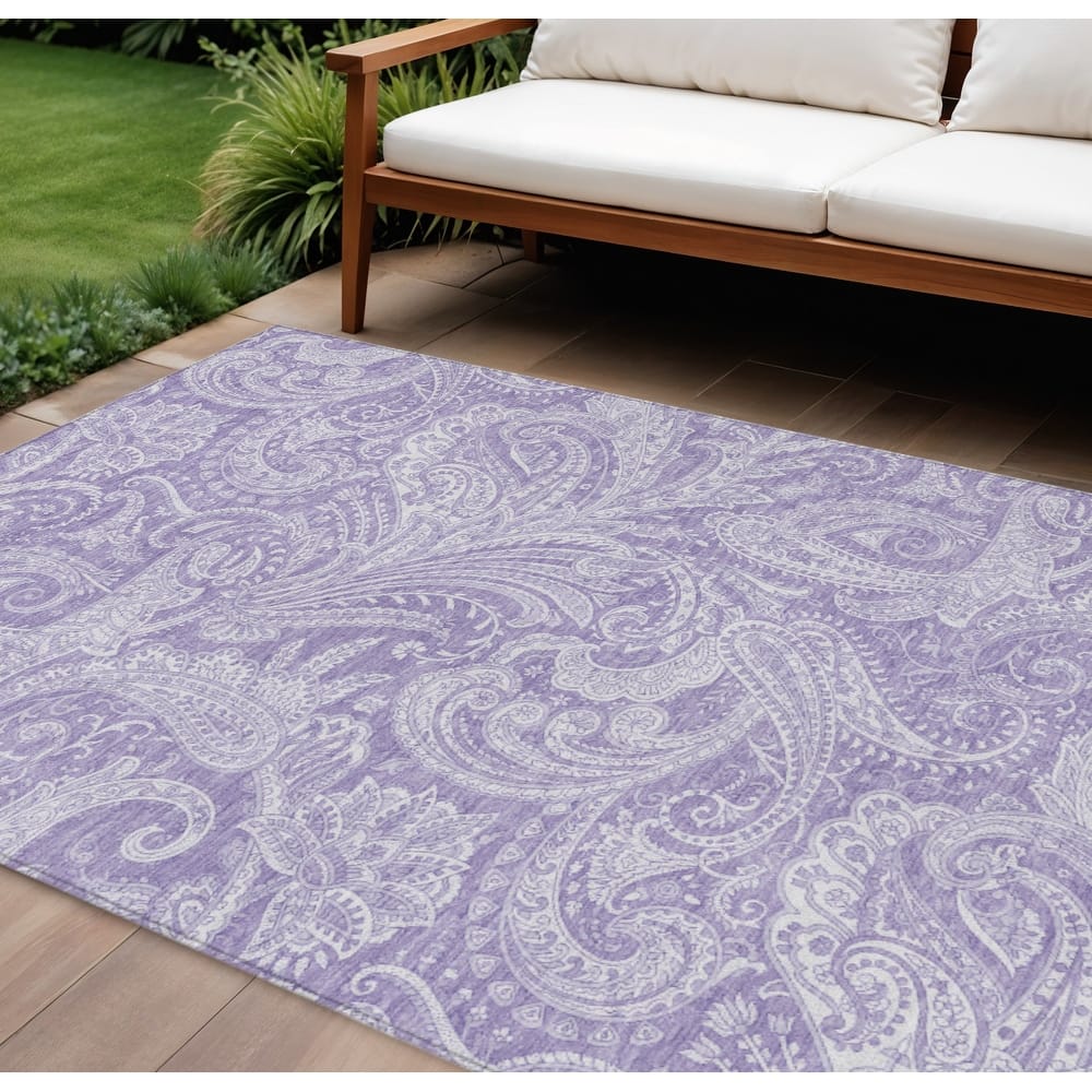 HomeRoots Paisley Transitional Rectangle Outdoor Rug