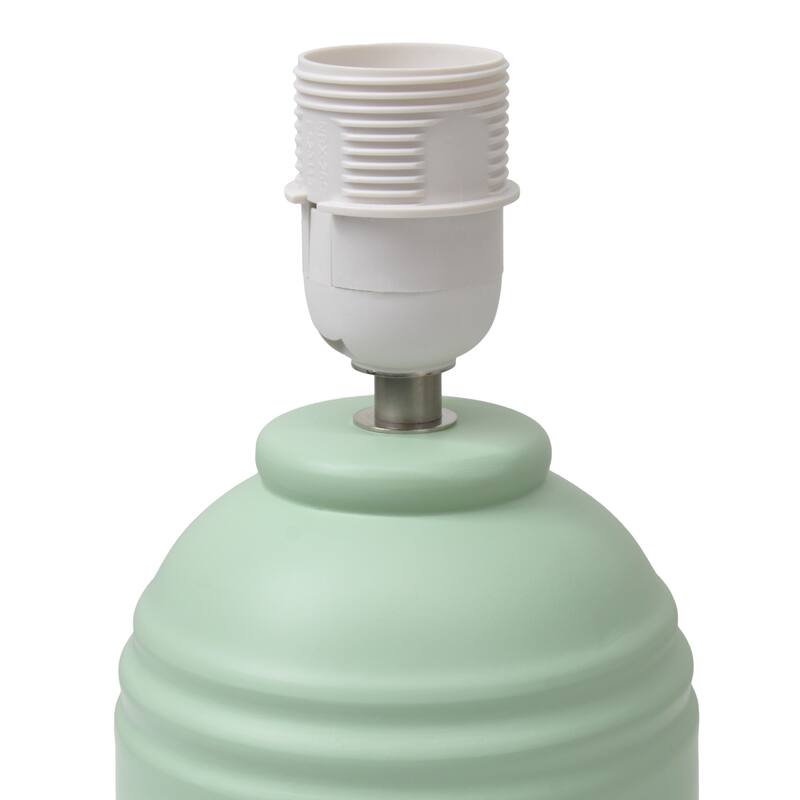 Mini Classic Jar Ceramic Table Lamp with White Drum Shade - 19.5" - Sage Green