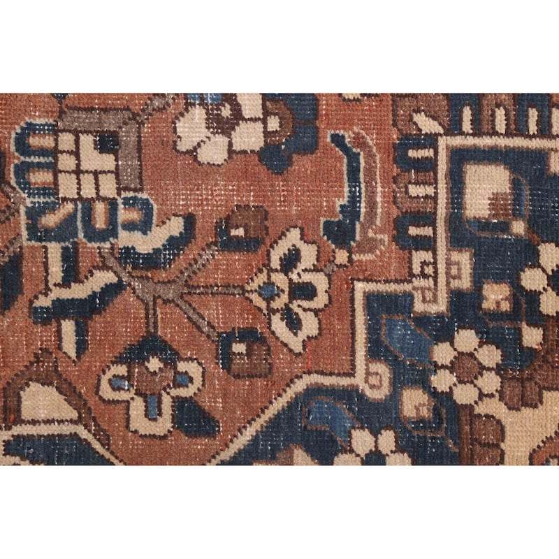 ECARPETGALLERY Hand-knotted Antalya Vintage Dark Copper Wool Rug - 6'7 x 10'3