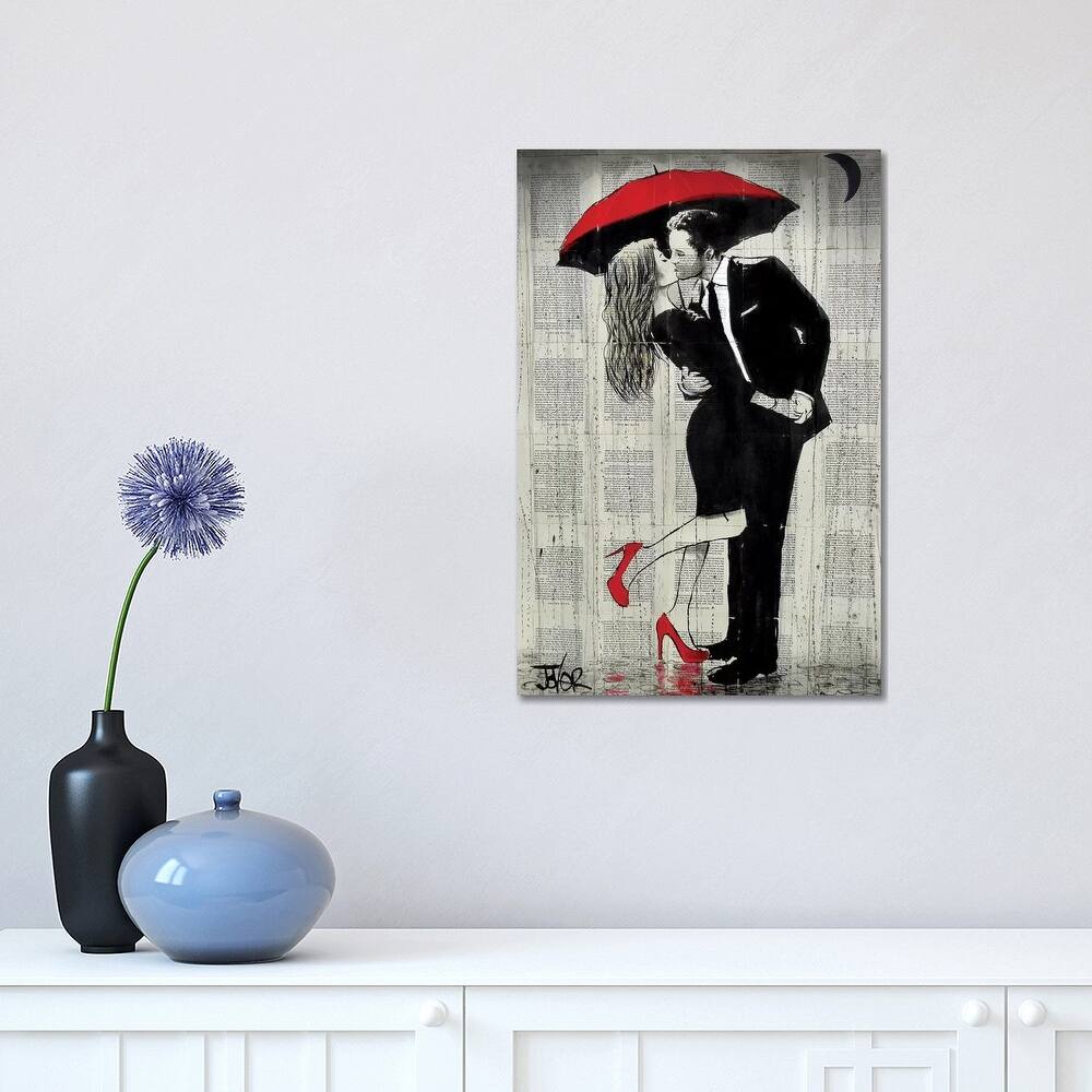 iCanvas "The Kissing Rain" by Loui Jover Canvas Print
