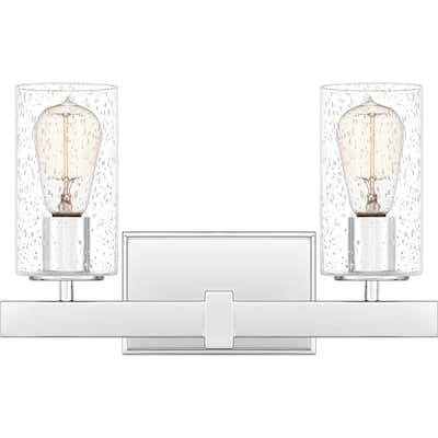 Kirby 2-Light Bathroom Vanity Light in Polished Chrome