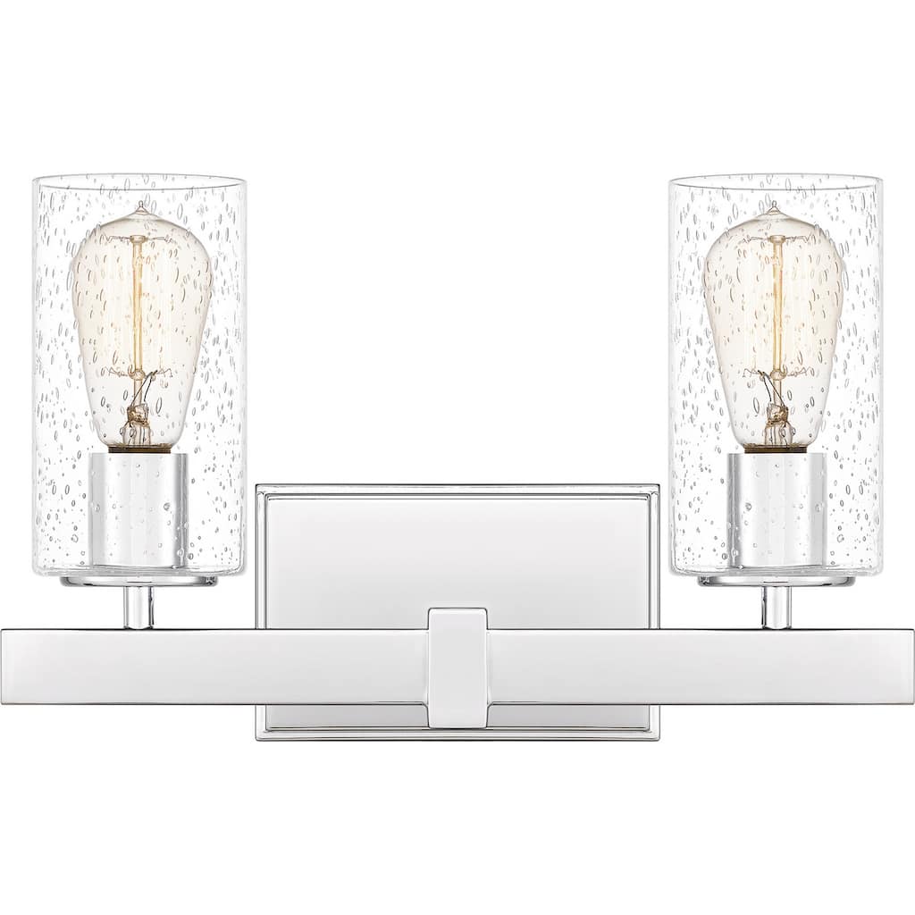 Kirby 2-Light Bathroom Vanity Light in Polished Chrome