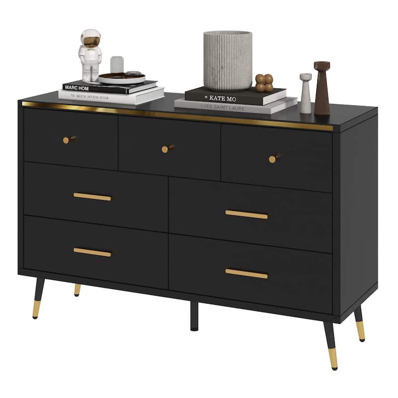 Moasis 7 Drawer Double Dresser Storage Dresser