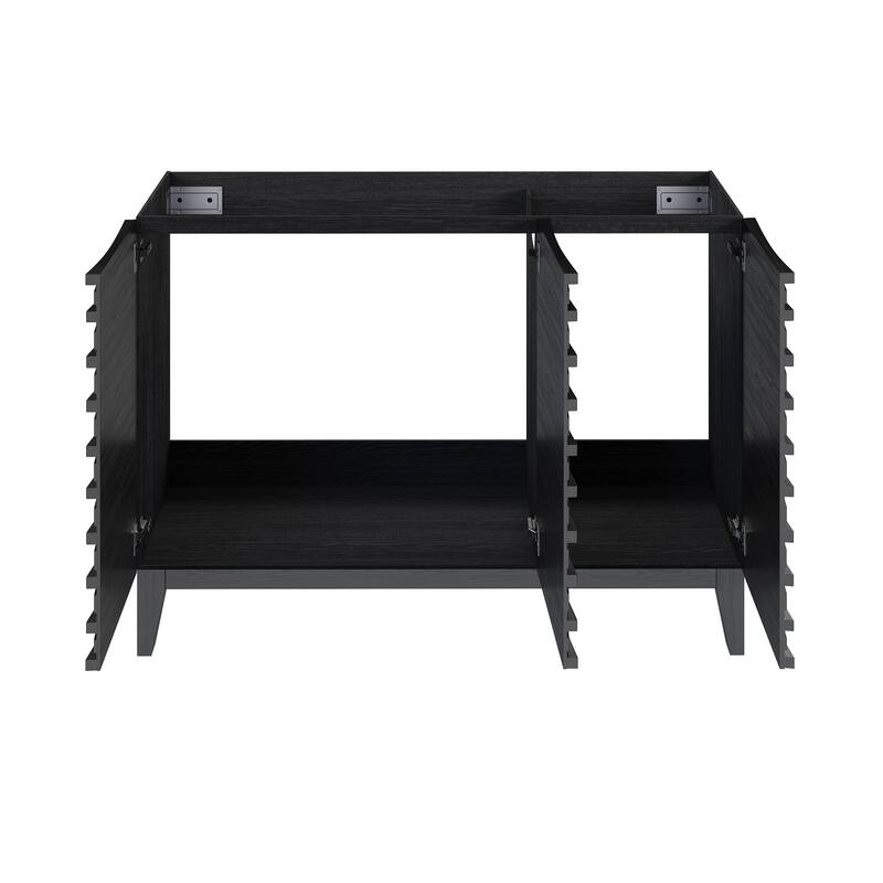 Swiss Madison Vincennes 48" Freestanding Bathroom Vanity Cabinet without Top in Black Oak