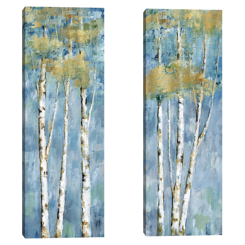 Shimmering Birch I, Shimmering Birch II by Nan Canvas Art Prints