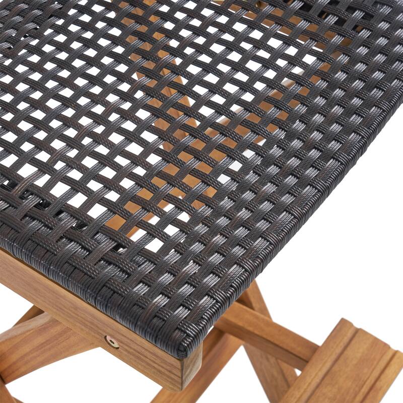 Polaris Wood and Wicker 5-piece Outdoor Bar Height Dining Set by Christopher Knight Home