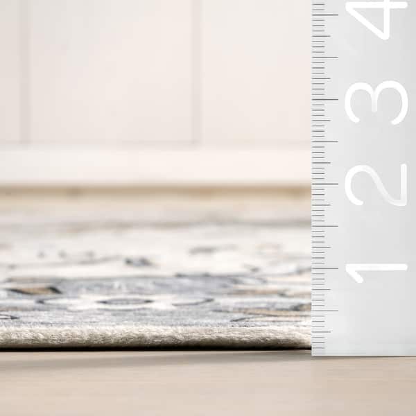 Nuloom Adair SpinClean Traditional Floral Machine Washable Area Rug