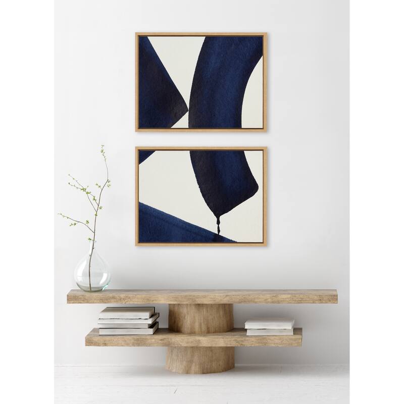 Kate and Laurel Sylvie Japandi 3 1 2 Framed Canvas Art by Rocket Jack