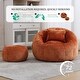 preview thumbnail 6 of 30, Modern Bean Bag Chairs, Comfy Round Chair for Adults with Ottoman, Leisure Single Sofa Reading Chair with Pillow