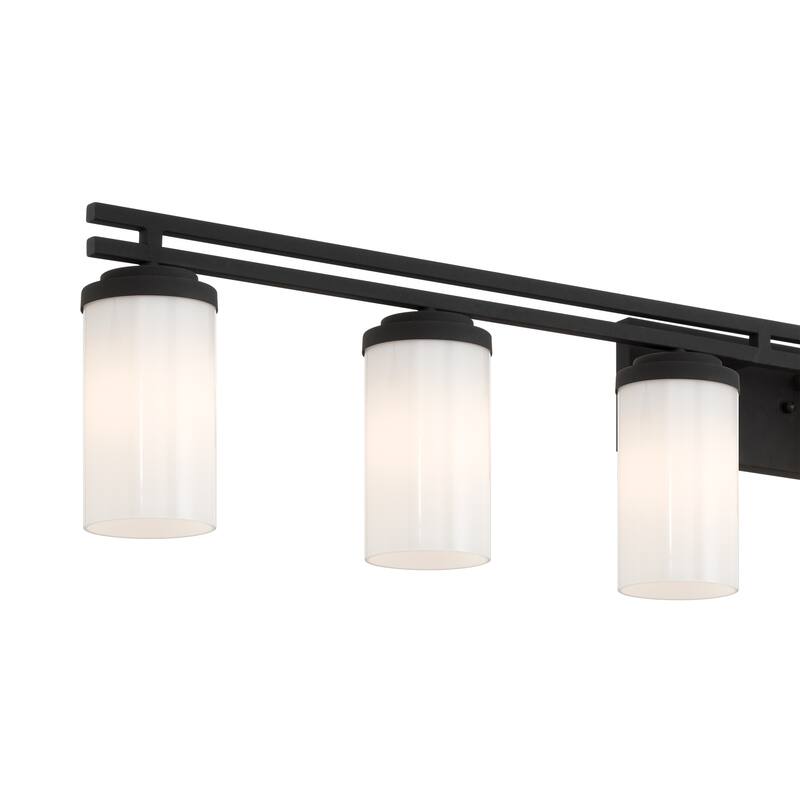 Acroma 6-light Farmhouse Black Dimmable Bathroom Vanity Light
