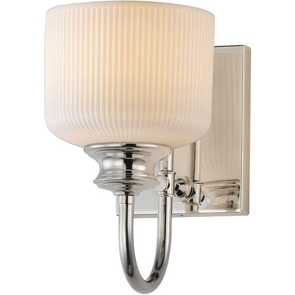 slide 2 of 10, Maxim 21491WT Bisque 10" Tall 1 Light Wall Sconce Polished Nickel