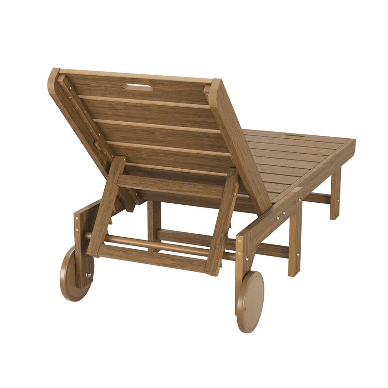 HDPS All Weather Outdoor Chaise Loung Chairs with Adjustable Backrest