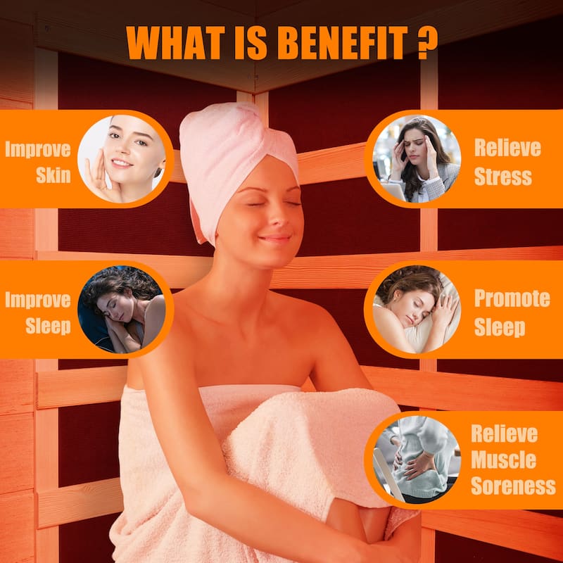 Recharge at Home: 1-Person Infrared Sauna with Bluetooth