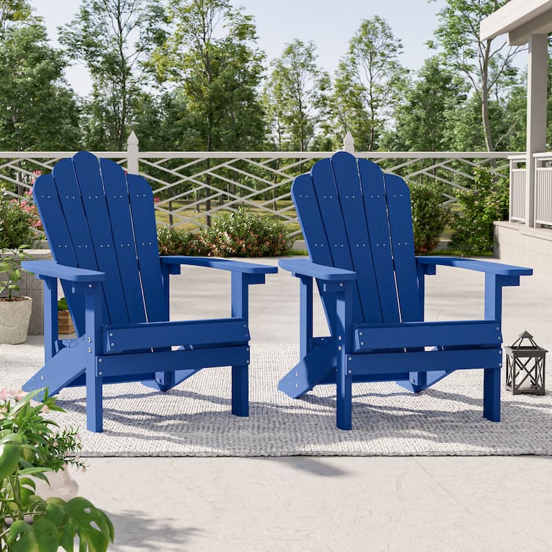 BONOSUKI Patio Adirondack Chairs Weather-resistant(Set of 2) - Cobalt Blue