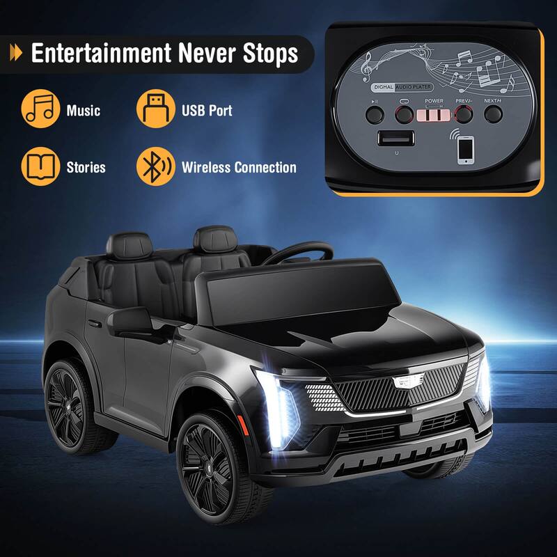 Costway 2 Seater Ride on Truck with Remote Control 3 Speeds LED Lights - See Details