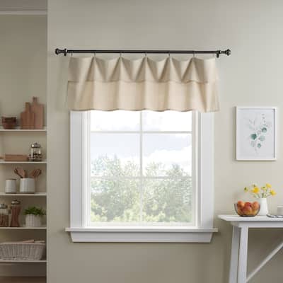 Mercantile Drop Cloth Valance, Light Filtering Ring and Tab Top, 16x60