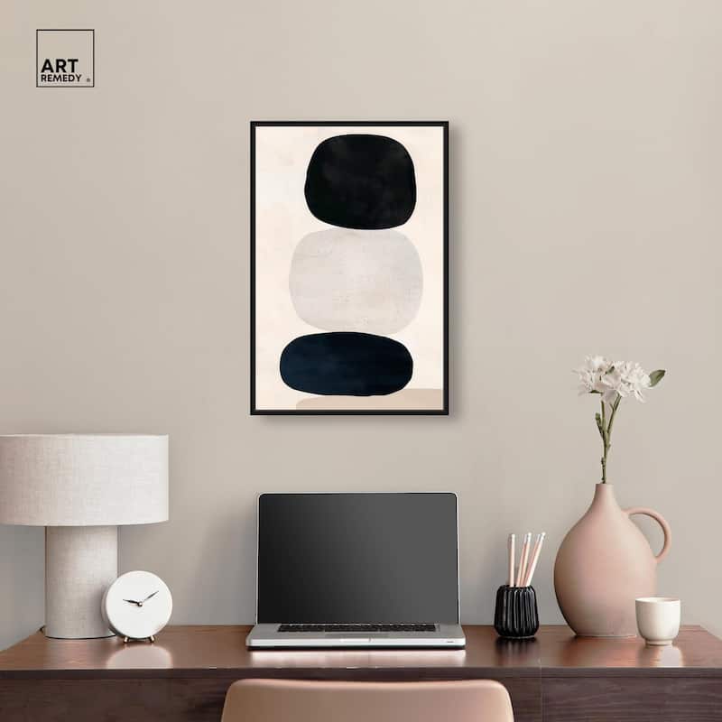 Pebble Pillars I Canvas by Art Remedy