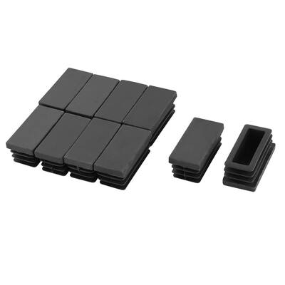 Blanking End Tube Caps Inserts Plug Bung 20mm x 40mm 10 Pcs - Black