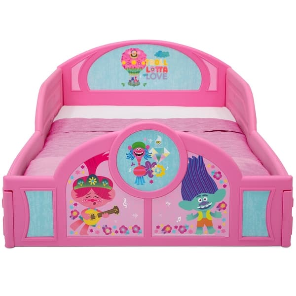 Trolls World Tour Plastic Sleep And Play Toddler Bed By Delta Children Overstock 32604840