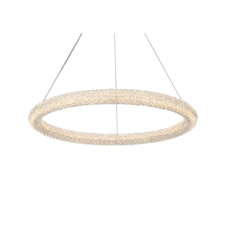 Elegant Lighting 3800D31 Bowen 32" Wide LED Crystal Ring Chandelier -