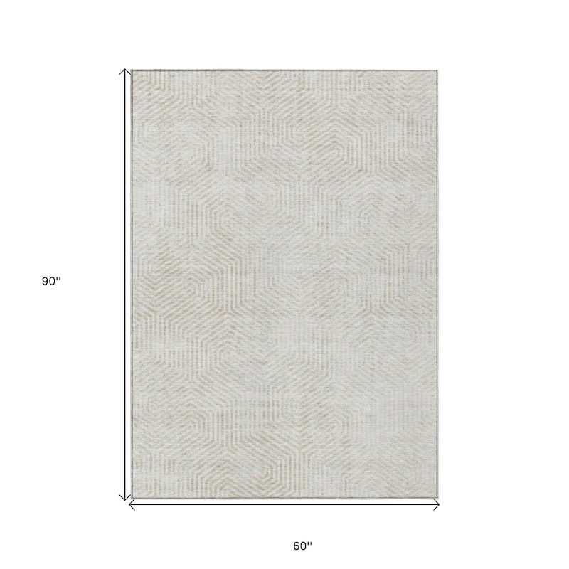 HomeRoots Geometric Transitional Rectangle Outdoor Rug