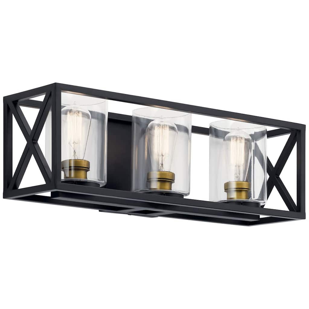Kichler Moorgate 3 Light 23" Wide Vanity Light with Clear Glass Shades