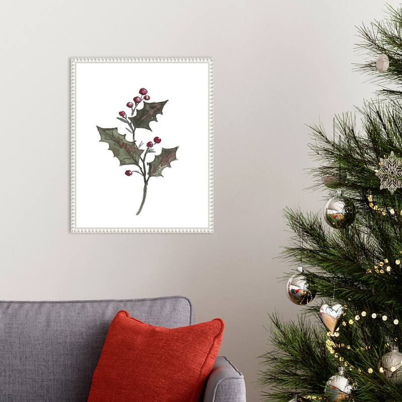 December Holly by Amanda Cook Framed Canvas Wall Art Print