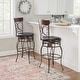 preview thumbnail 1 of 10, Onyx Big & Tall Metal Scroll Swivel Barstool Dark Bronze