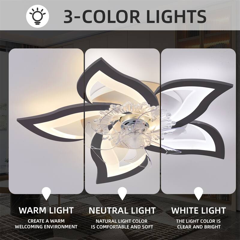 Ceiling Fan with Lights Remote Contro Dimmable LED